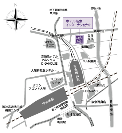 ホテル阪急インターナショナル地図