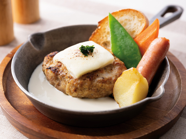 チーズフォンデュ風ハンバーグ