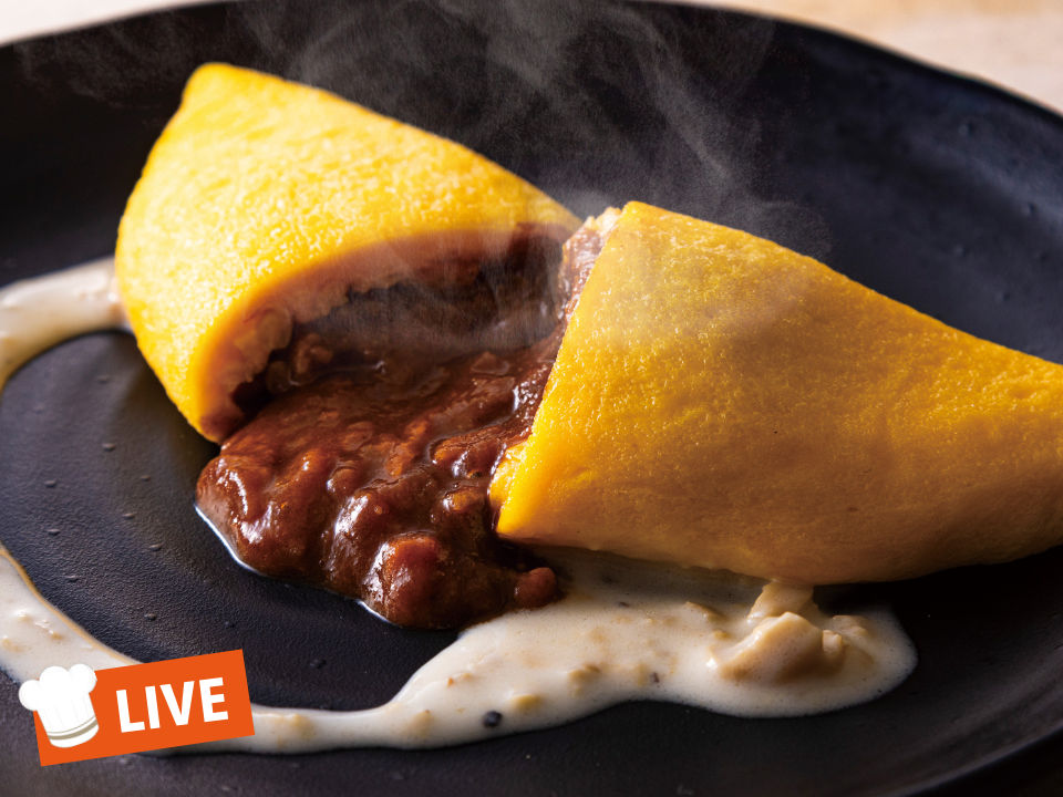 ビーフシチューオムレツ