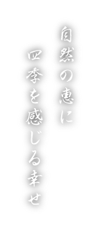 自然の恵に四季を感じる幸せ