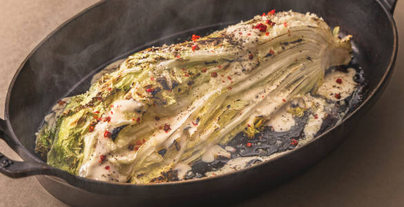 白菜のオーブン焼き バーニャカウダソース