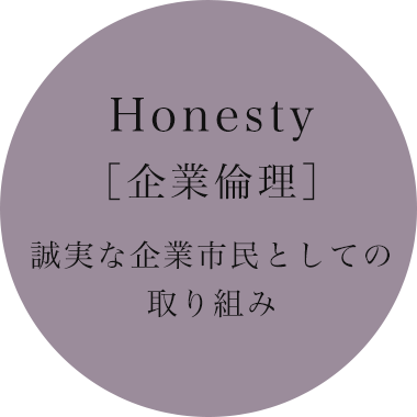 Honesty［企業倫理］誠実な企業市民としての取り組み