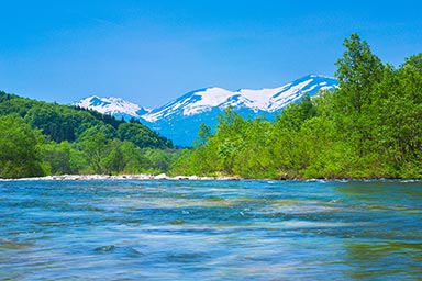 東北エリアのイメージ画像。写真は山形県の出羽三山。