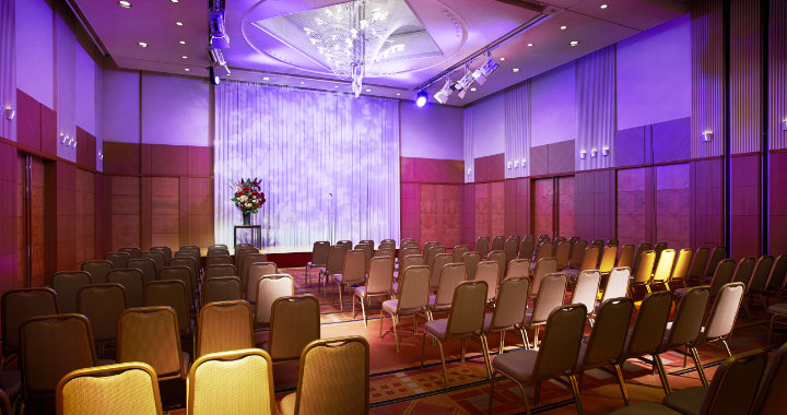 Creative meeting space in theater style at Hotel Hanshin Osaka called 'Crystal room'