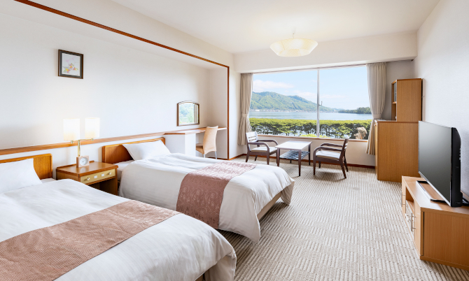 海側洋室ツイン（オーシャンビュー）