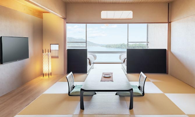 【禁煙】和モダン室（和室＋ツインベッド）