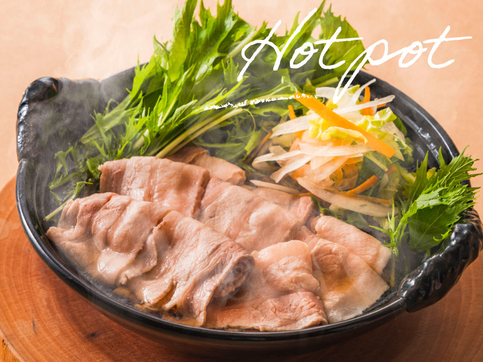 豚肉と水菜のはりはり鍋風