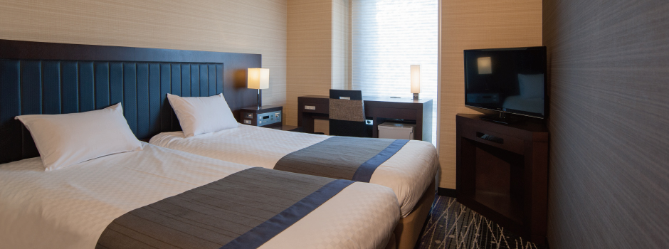 ベッド幅90cmのツインルーム